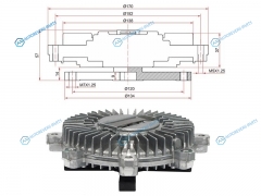 ST-ME200095 Вискомуфта MMC PAJERODELICA 94-96 2.8TD 4M40