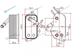 ST-11427525333 Радиатор масляный BMW 1-SERIES E81E82E87E88 04-111-SERIES F20F21 11-3-SERIES E90E91E92E93