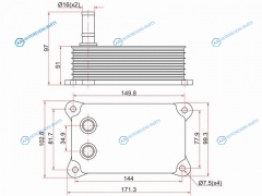 ST-1211772 Радиатор масляный FORD TRANSIT 06-LAND ROVER DEFENDER 98-