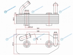 ST-096409061G Радиатор масляный AUDI A3 96-03SKODA OCTAVIA 96-10VOLKSWAGEN GOLF 97-05