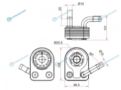 ST-1852773 Радиатор масляный FORD C-MAX 10-FIESTA 08-FOCUS II 04-11FOCUS III 11-KUGA 13-MONDEO 07-VOLVO S