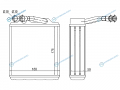 ST-TY45-395-B0 Радиатор отопителя салона TOYOTA CARINA ECORONA 190 92-98 LHD
