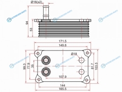 ST-1477141 Радиатор масляный FORD MONDEO III 00-07JAGUAR X-TYPE 00-