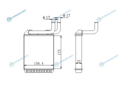 ST-MB83-395-A0 Радиатор отопителя салона MITSUBISHI CANTER FE5FB5FE6FB6FG 94-99 RHD