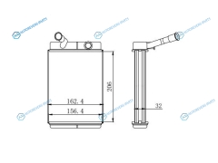 ST-TY39-395-0 Радиатор отопителя салона TOYOTA CAMRYSCEPTERLEXUS ES 91-96