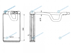 ST-DTJ2-395-0 Радиатор отопителя салона NISSAN PATHFINDERNAVARA 04-