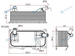 ST-94810727103 Радиатор масляный PORSCHE CAYENNE 02-