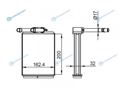 ST-MD65-395-0 Радиатор отопителя салона MERCEDES M-CLASS W163 98-04