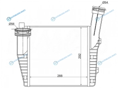 ST-7L6145804A Радиатор интеркулера AUDI Q7 06-PORSCHE CAYENNE 02-VOLKSWAGEN TOUAREG 02-(правый)
