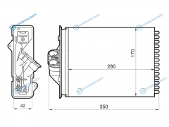 ST-CR10-395-0 Радиатор отопителя салонаCHRYSLER VOYAGERTOWN&COUNTRYDODGE CARAVAN 03-08