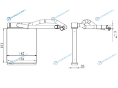 ST-HY12-395-0 Радиатор отопителя салона HYUNDAI TERRACAN 01-