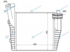 ST-7L6145803D Радиатор интеркулера AUDI Q7 06-PORSCHE CAYENNE 02-VOLKSWAGEN TOUAREG 02-(левый)