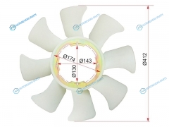 ST-21060-2T700 Крыльчатка вентилятора NISSAN ATLAS F23. CONDOR. CARAVAN E24. URVAN E24 TD27