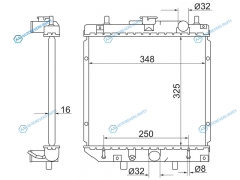 DA0003-1 Радиатор DAIHATSU PYZAR 96-02CHARADE 93-98