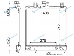MC00013 Радиатор MITSUBISHI PAJERO JUNIOR 95-98MINI 94-98