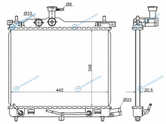 HY0003-I10 Радиатор HYUNDAI i10 1.2 2009-