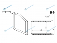 ST-FDR8-395-0 Радиатор отопителя салона FORD TRANSIT 14-