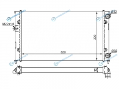 SG-VW00014 Радиатор VW GOLF 91-03