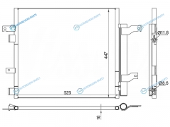 ST-JA04-394-0 Радиатор кондиционера JAGUAR F-TYPEXFXJ 3.0-5.0 09-