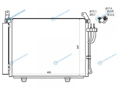 ST-HN66-394-0 Радиатор кондиционера HYUNDAI i10 2009-