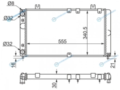 SG-LD0003 Радиатор LADA KALINA 04-