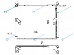 ST-TY12-394-A0 Радиатор кондиционера TOYOTA LAND CRUISER PRADO 150 2TR 09-