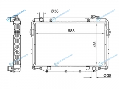 ST-10-0005 Радиатор TOYOTA LAND CRUISER 80 4.2D 96-98-