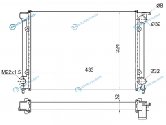 SG-VW00011 Радиатор VW GOLFJETTA 79-91 1.51.6