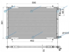 ST-PG26-394-0 Радиатор кондиционера PEUGEOT 206 98-05
