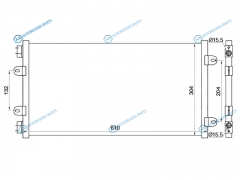 ST-FI02-394-0 Радиатор кондиционера FIAT PUNTO 1.2 99-03