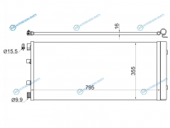 ST-RNM2-394-0 Радиатор кондиционера RENAULT MASTEROPEL MOVANONISSAN NV400 10-