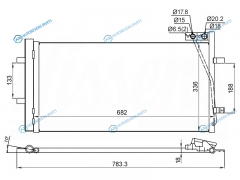 ST-AUQ3-394-0 Радиатор кондиционера AUDI Q3 11-18