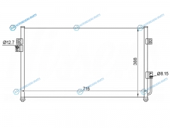 ST-HY12-394-0 Радиатор кондиционера HYUNDAI TERRACAN 01-06