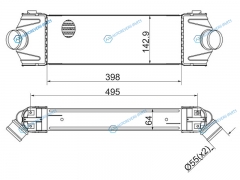 ST-1423732 Радиатор интеркулера FORD TRANSIT 06-