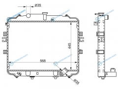 HY0011-1 Радиатор HYUNDAI PORTERH100 04- 2.5D