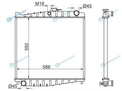 NS000T1 Радиатор NISSAN UDUD CONDOR MK252MK36C FE6 550MM 00-