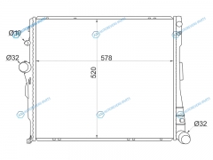 ST-10-0007 Радиатор BMW X3 E83 2.53.0 06-08 (пластинчатый)