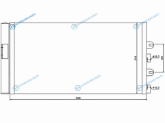 ST-FI02-394-A0 Радиатор кондиционера FIAT PUNTO 1.2 03-