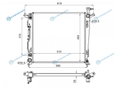 KI0005-14D Радиатор KIA SORENTO 2.2TD 14-