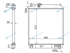 IS0004-1 Радиатор ISUZU ELF NPRNKR85 03- 4JJ1