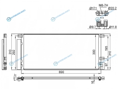 ST-47-0003 Радиатор кондиционера OPEL MOKKA 1.4T 13-