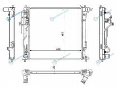 HY0018-1 Радиатор HYUNDAI TUCSON 15-KIA SPORTAGE 15-