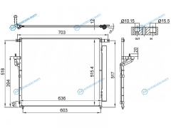 ST-MZ11-394-0 Радиатор кондиционера FORD RANGER 11-