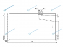 ST-MD07-394-B0 Радиатор кондиционера MERCEDES C-CLASS W203 00-CLK-CLASS W209 02-SLK-CLASS W 171 04-