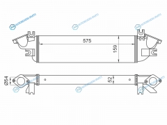 ST-1530A161 Радиатор интеркулера MITSUBISHI L200 15- 2.4D