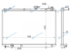 TY0003-MHU48 Радиатор TOYOTA HIGHLANDER MHU48 07-13 3MZ