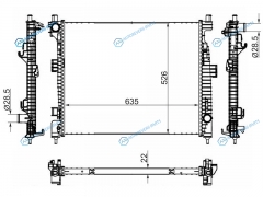 JP0005-D Радиатор JEEP GRAND CHEROKEE 3.0D 10-
