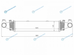 ST-A2045000200 Радиатор интеркулера MERCEDES BENZ C-CLASS W204 06-14E-CLASS W212 09-GLK X204 08-