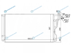 ST-HN41-394-0 Радиатор кондиционера HYUNDAI I40 11-