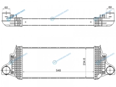 ST-A1645001900 Радиатор интеркулера MERCEDES ML-CLASS W164 05-11GL-CLASS X164 09-12R-CLASS W251 06-